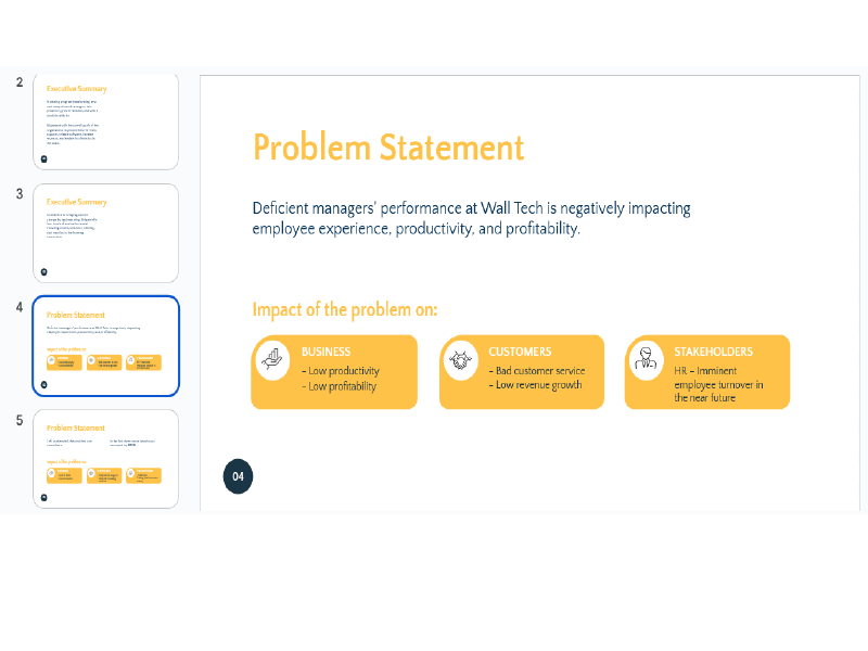 The Problem Statement slide in PowerPoint.